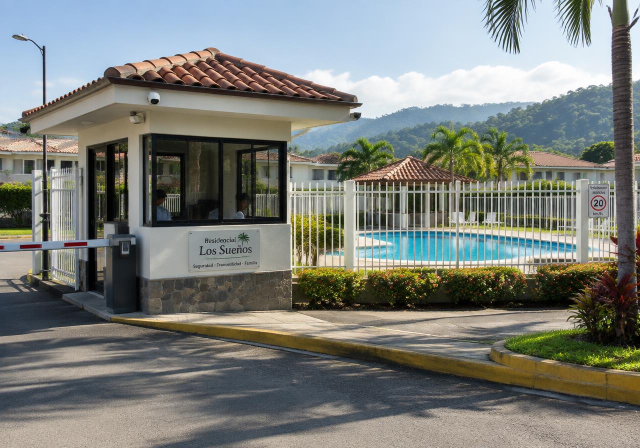 Caseta de seguridad en residencial